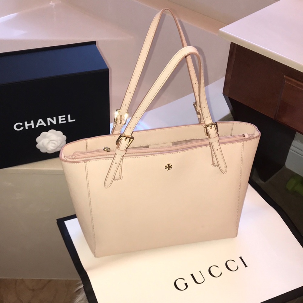 Tory  Burch blush pink tote
